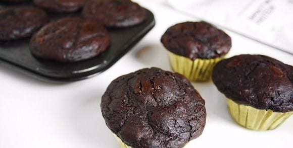 Double Chocolate Chip Muffin | Protein Muffin Rezept