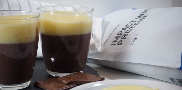 Dessert Rezepte | Zuckerfreier Schokopudding mit Protein Vanillecreme