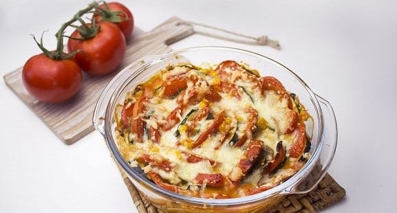 Rezept des Tages | Fettarmer Zucchini Tomaten Auflauf