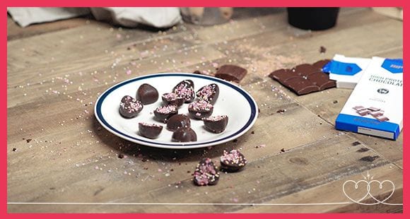Valentinstagsrezept | Proteinreiche Schoko-Herzen
