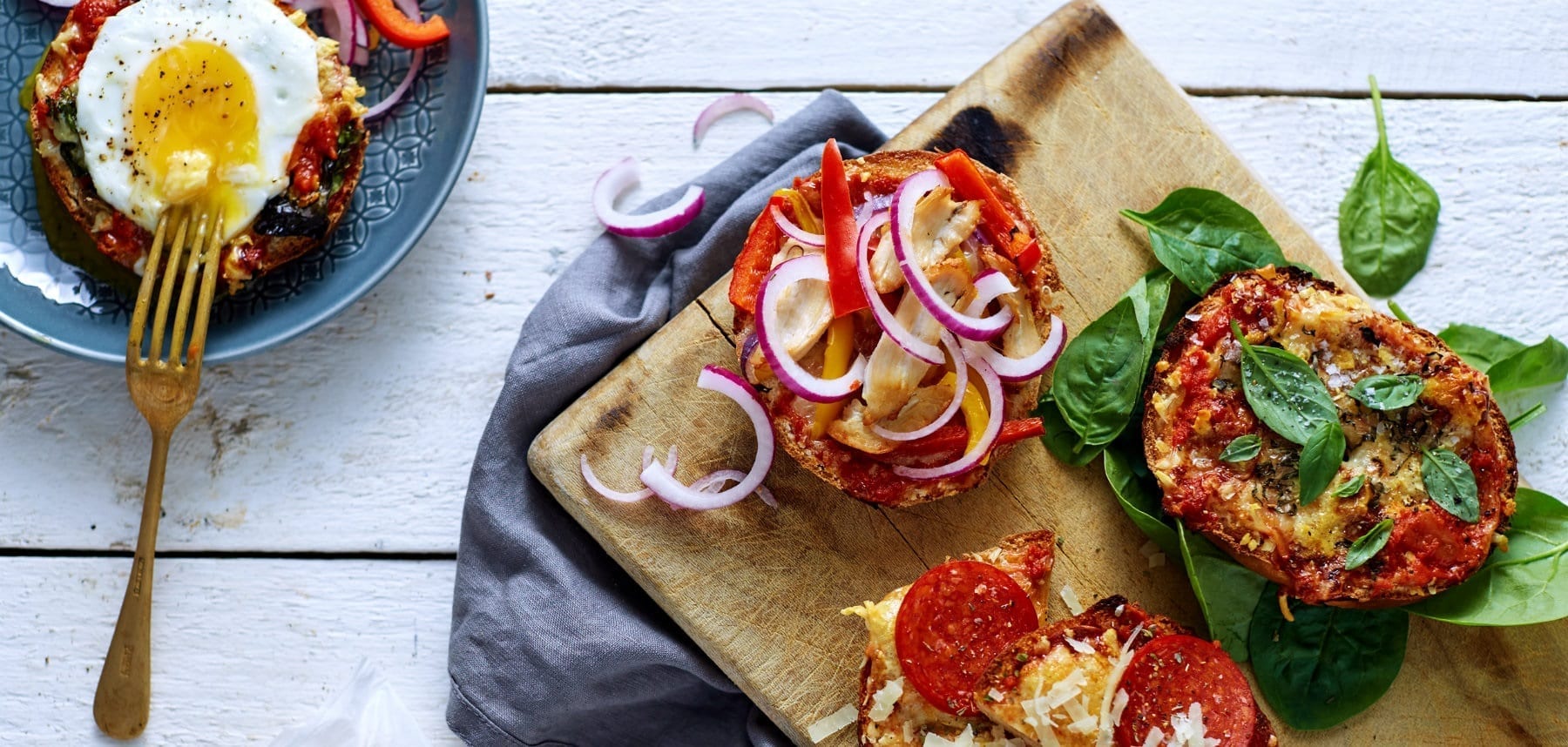Pizza Bagel in 4 Variationen | Schnell und Günstig
