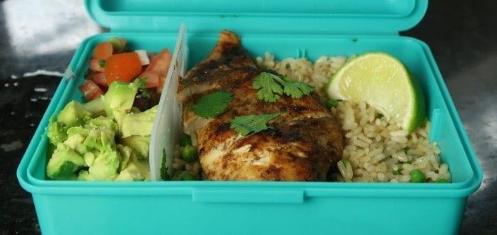 Jerk Chicken Meal Prep Box | Hähnchen auf jamaikanische Art