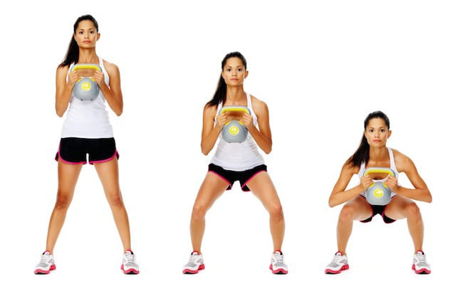 sentadilla copa con kettlebells ejercicios con kettlebells para glúteo
