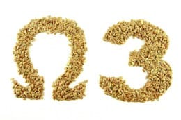 símbolo del omega 3 hecho con semillas vitaminas y omega 3