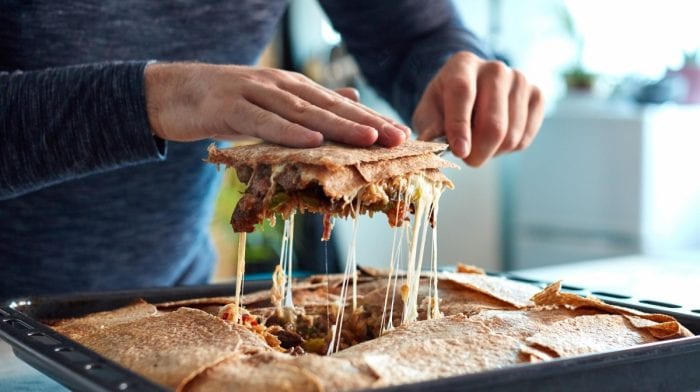 Quesadilla de pollo y ternera al horno