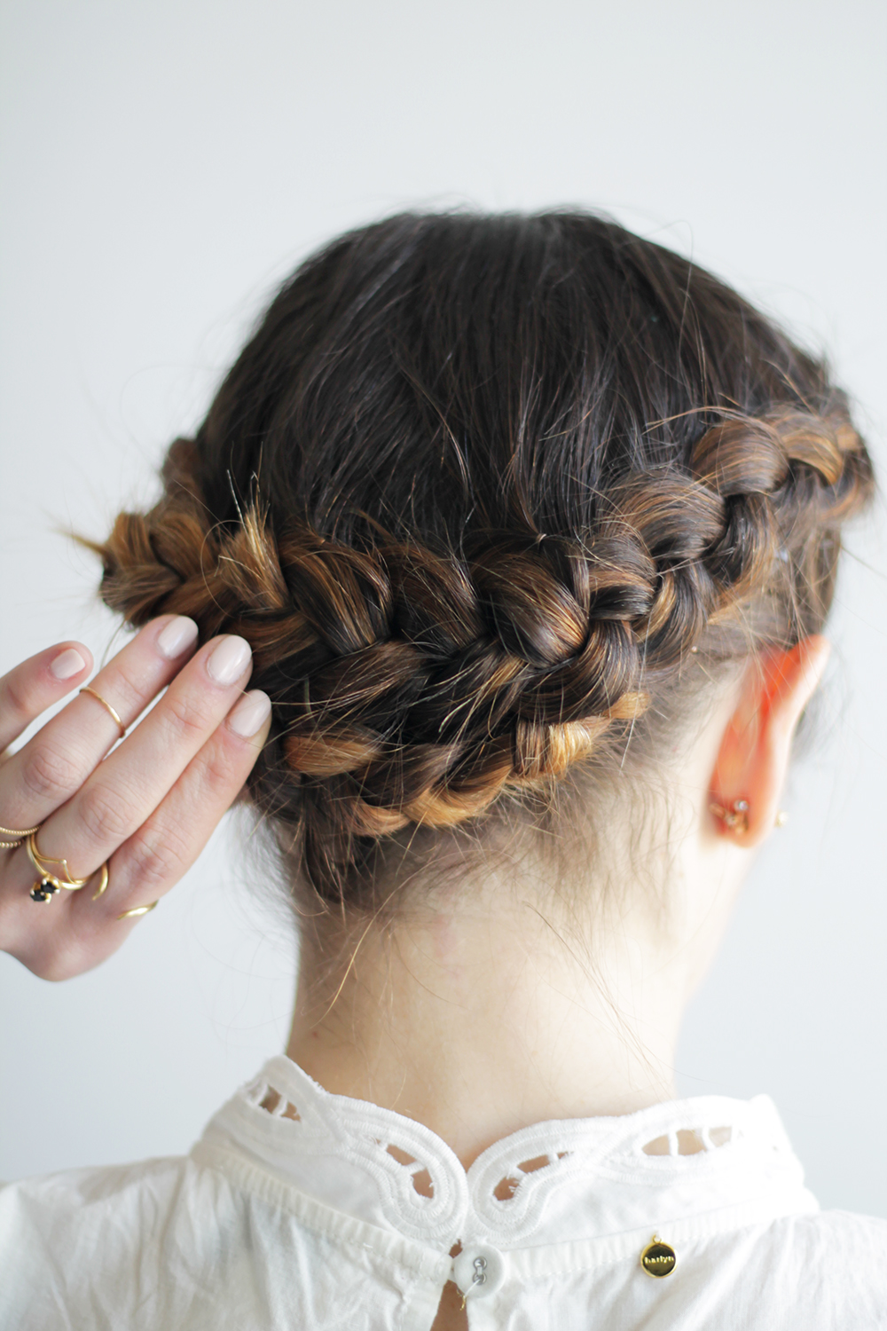 Back to School hairstyles easy plaited crown braid