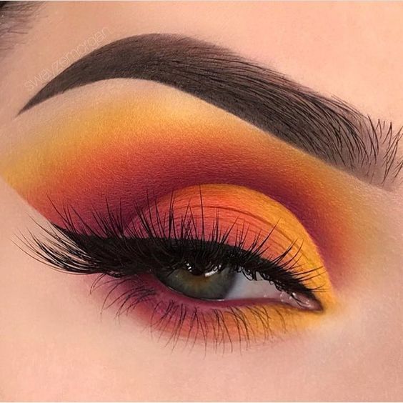 Sunset Eyeshadow High Fashion Eye Makeup Looks