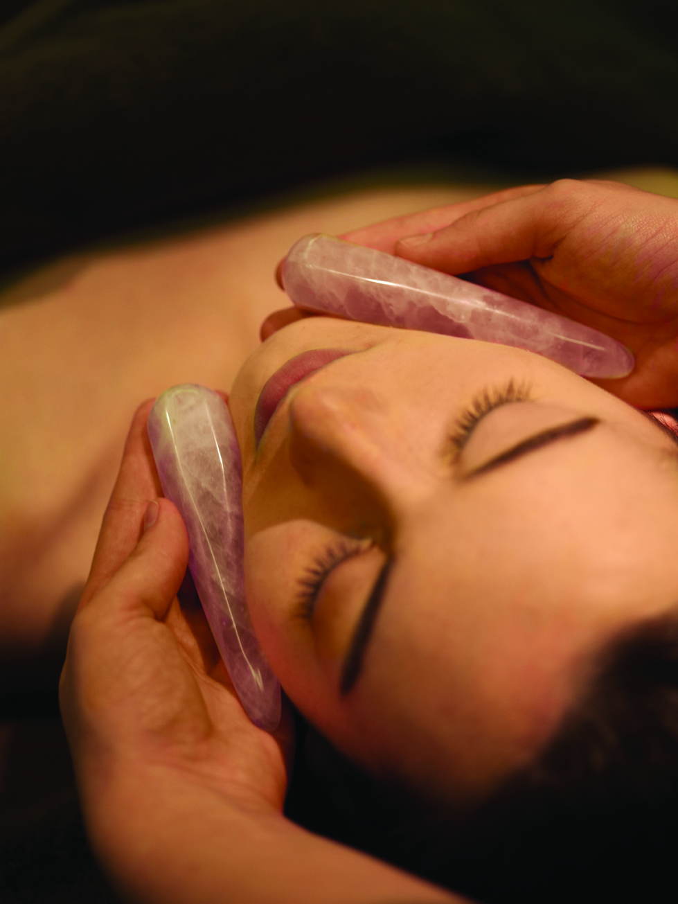 Age-defying Rose Quartz Crystal Massage