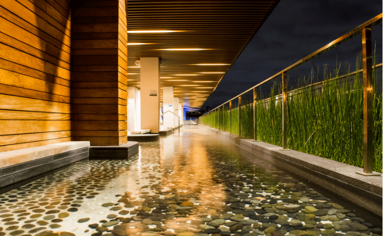 Indoor water with rocks