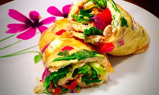 Vegetable Omelette Wrap