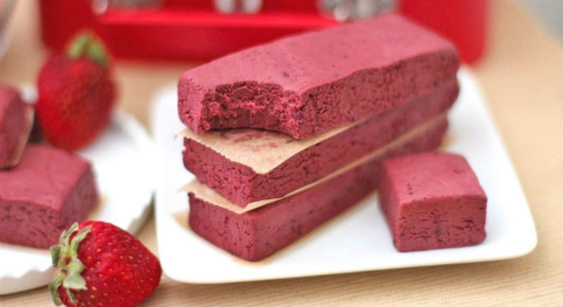 4-Ingredient Beet Bars With Strawberry Cream Soy Protein Isolate