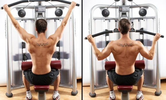 Lat Pulldown mit breitem Griff