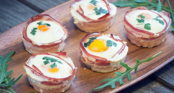 egg and bacon muffins