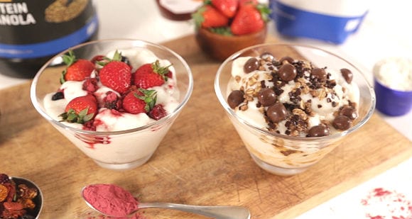 Healthy Desserts | Strawberries & Chocolate Protein Ice-cream