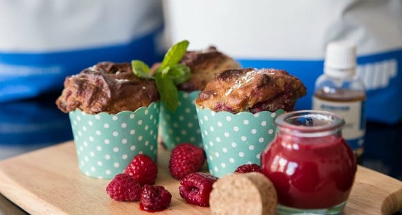 Raspberry Protein Muffins | Healthy Snack