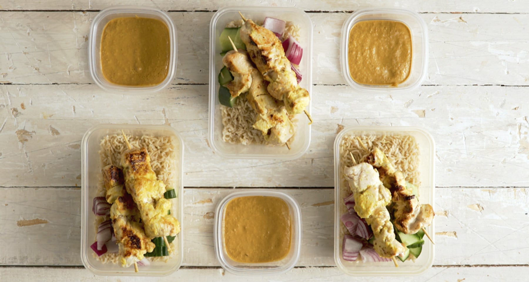 Easy Chicken Satay Meal Prep Bowls - Green Healthy Cooking
