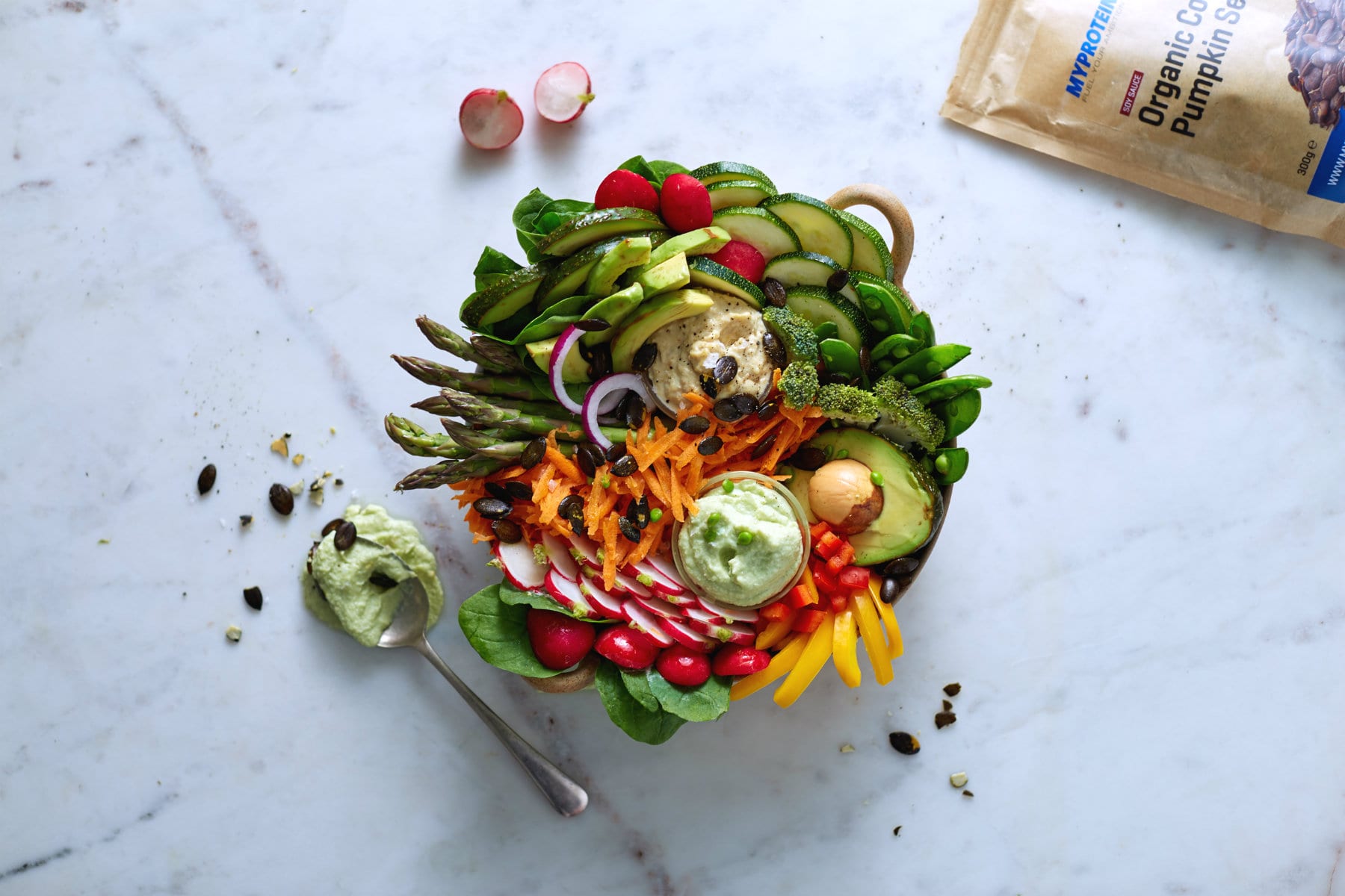 Rainbow Vegan Bowl & Guacamole | Vegan Bowl Recipe