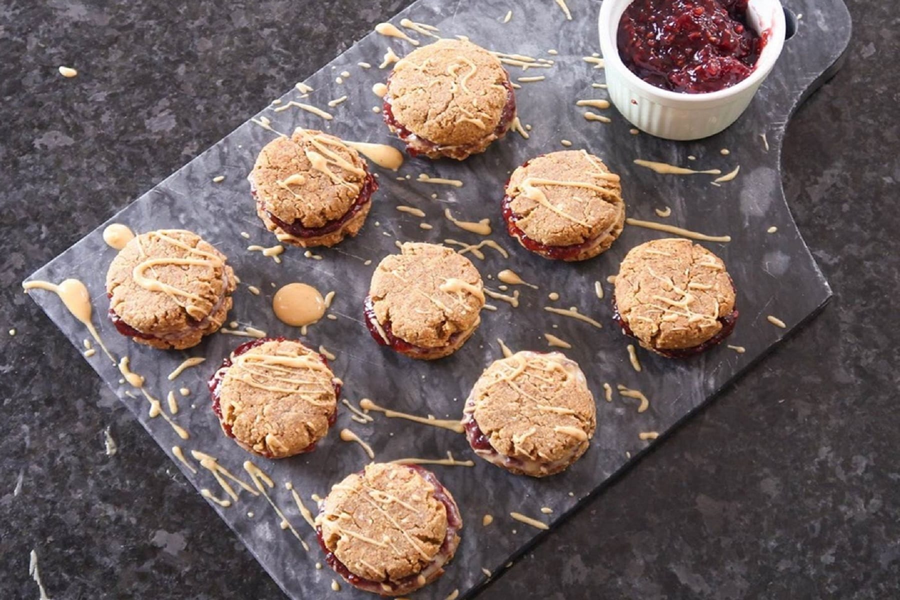 Niall’s Peanut Butter & Jelly Protein Cookies