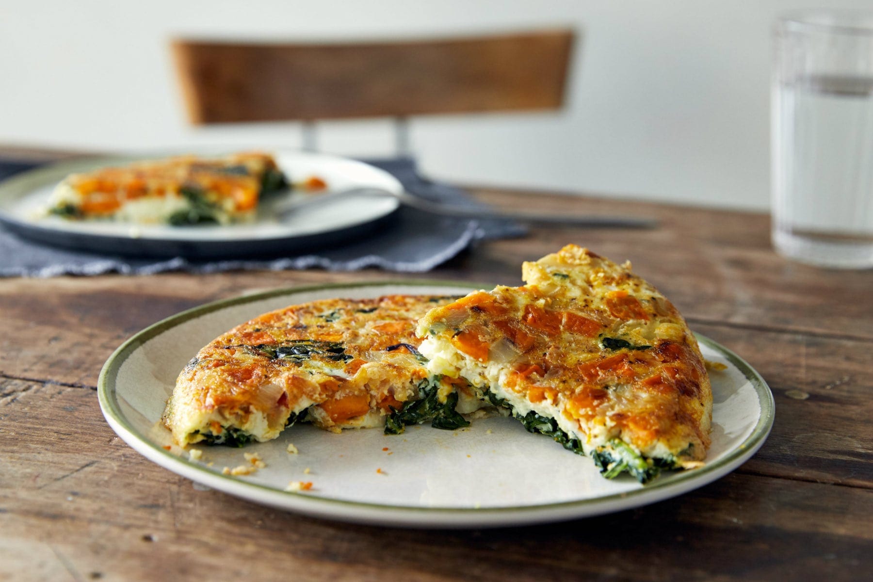 Skillet Sweet Potato Frittata With Kale & Onion