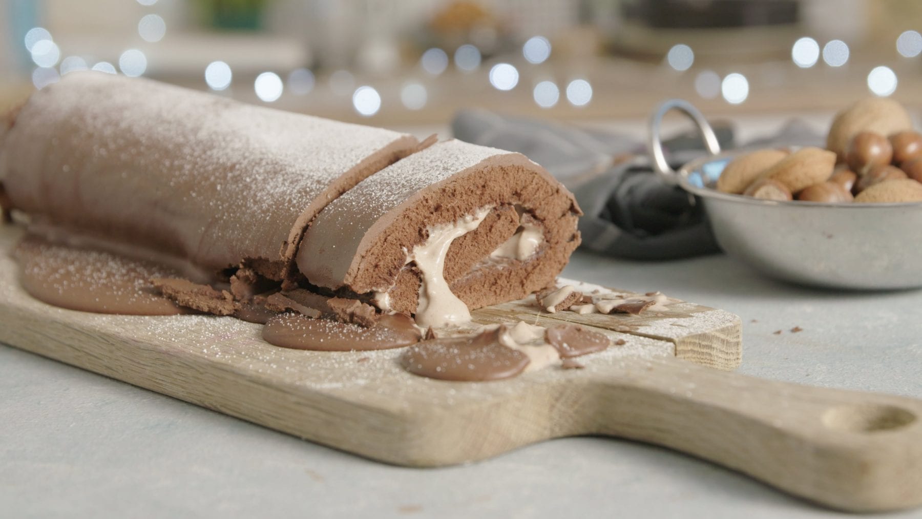 Protein Chocolate Log Cake - The Best Healthy Yule Log!