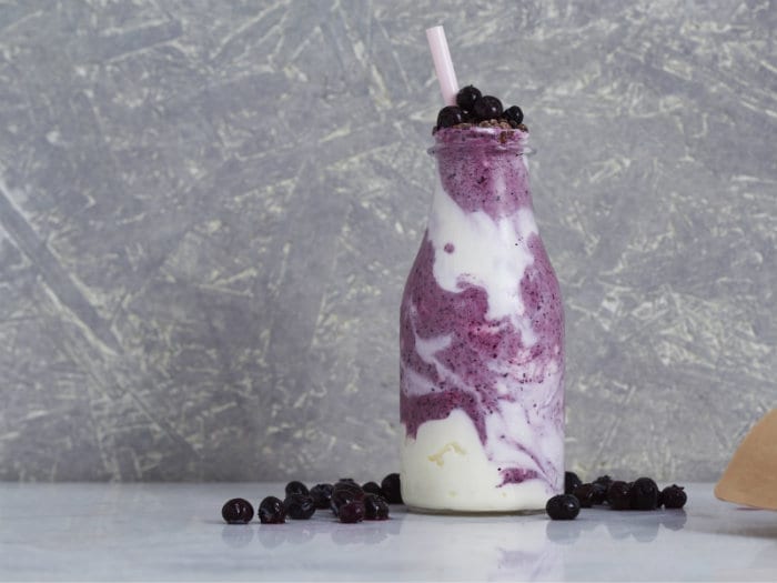 blueberry pea protein shake