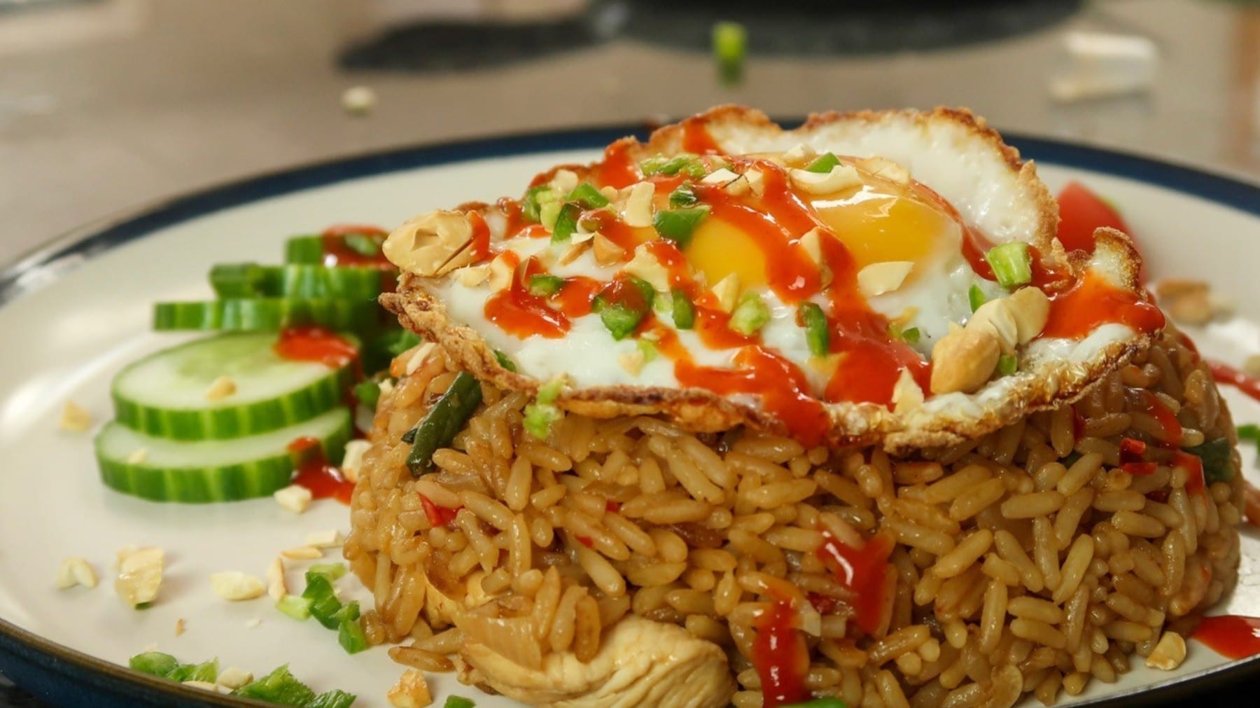 Chicken & Rice Stir Fry | Nasi Goreng