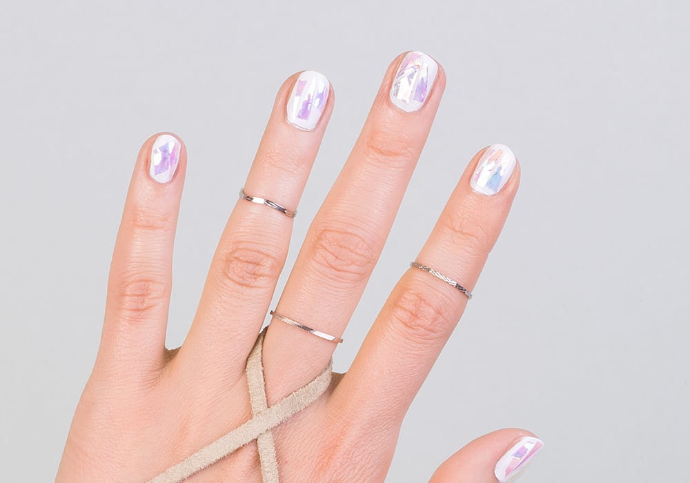 DIY Tutorial Shattered Glass Nails Glassplitter-Nägel