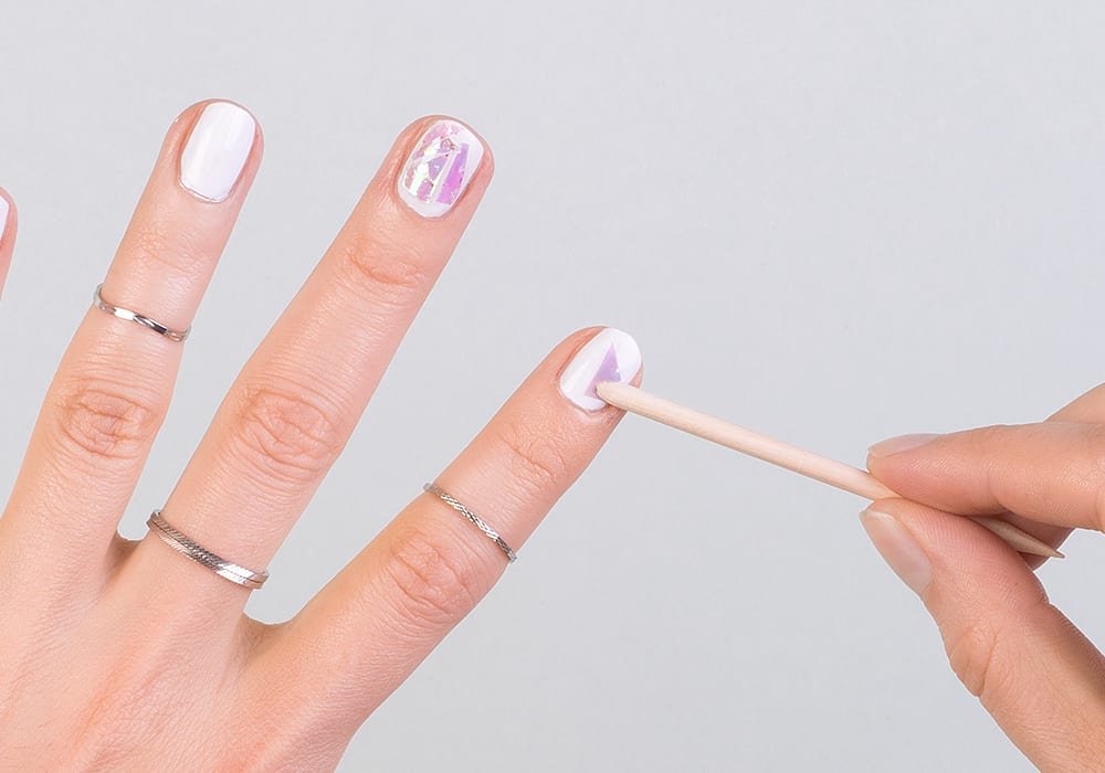 DIY Tutorial Shattered Glass Nails_Schritt Glassplitter-Nägel