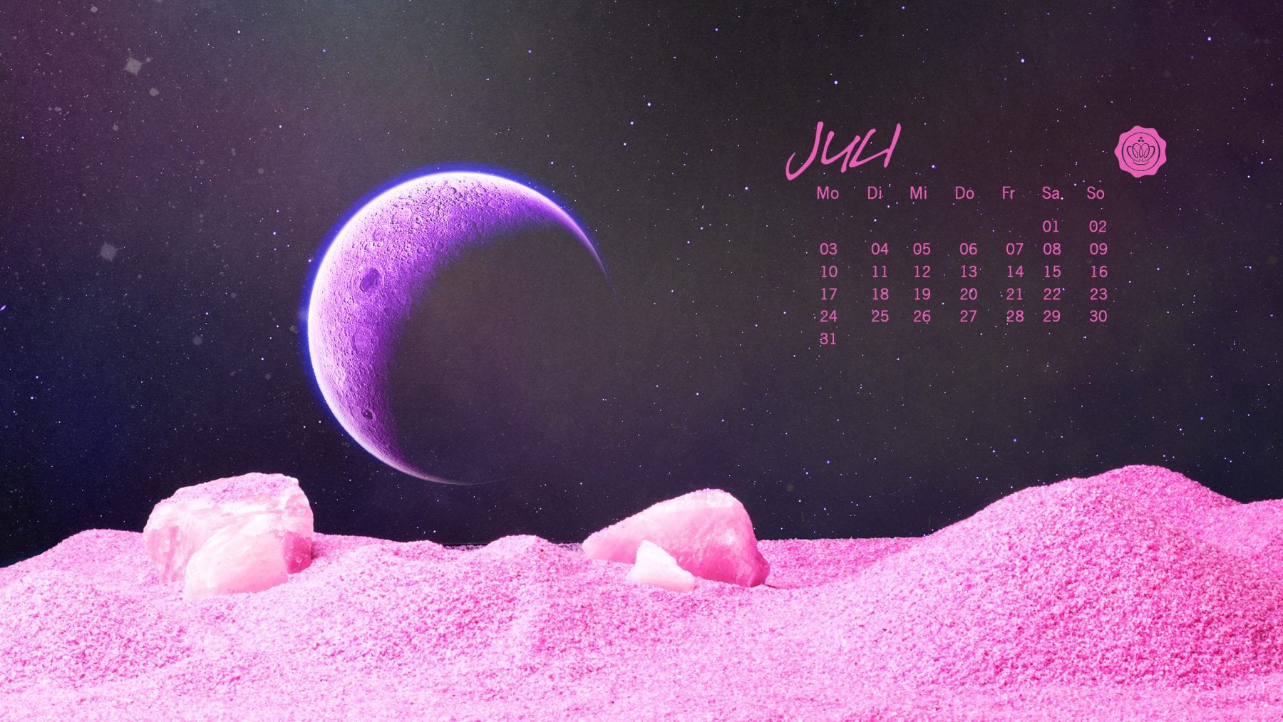 Pink Planet – Wallpaper für den Desktop
