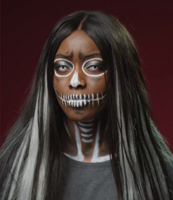 The ultimate skull makeup look by Pablo x VOGUE