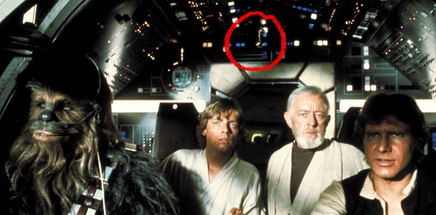 Star Wars : Les Derniers Jedi Chewbacca, Han Solo et Luke Skywalker sont dans un vaisseau