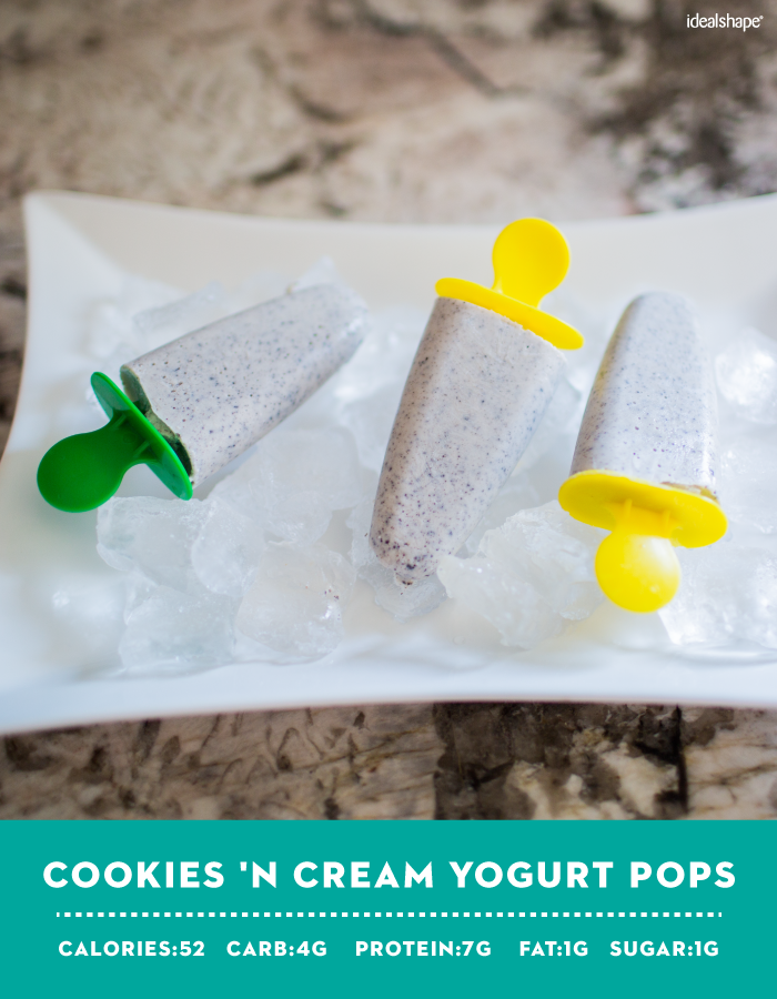 Cookies 'N Cream Yogurt Pops with IdealShake