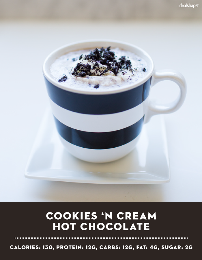 Cookies 'N Cream Hot Chocolate Made with IdealShake 