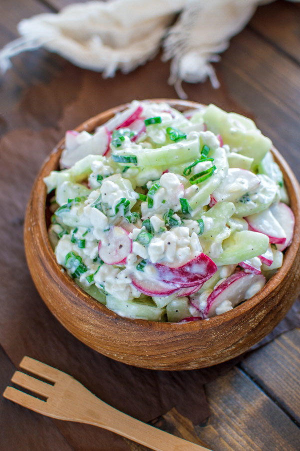 Creamy Cucumber-Radish Salad Cooktoria
