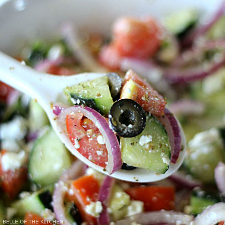 Cucumber Greek Salad Belle of the Kitchen