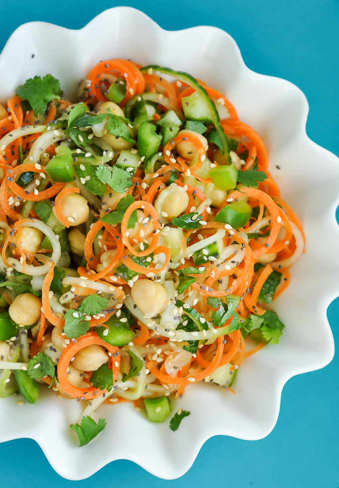 Sweet and Sour Thai Carrot and Cucumber Noodle Salad Peas & Crayons