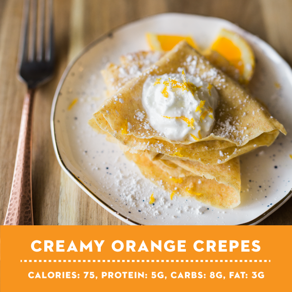 Creamy Orange Weight Loss Crepes Recipe