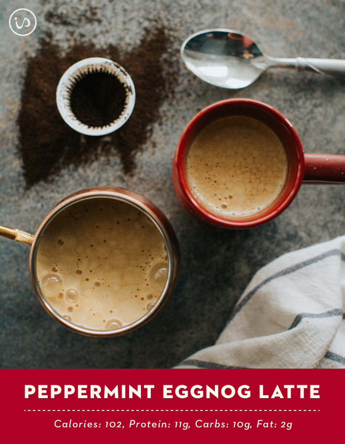 Healthy Peppermint Eggnog Latte