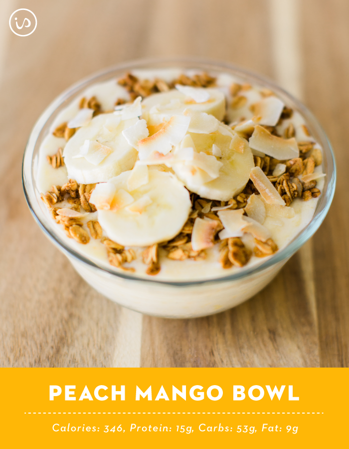 Peach Mango Fruit Smoothie Bowl