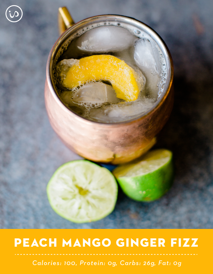 Low-Cal Peach Mango Ginger Fizz