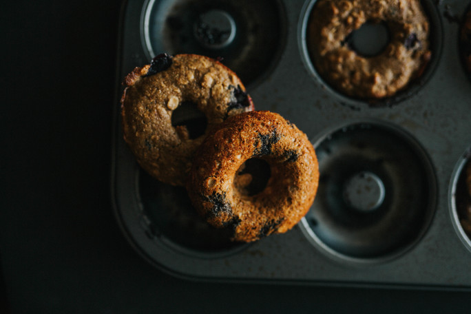 super shake vanilla blueberry muffin donuts