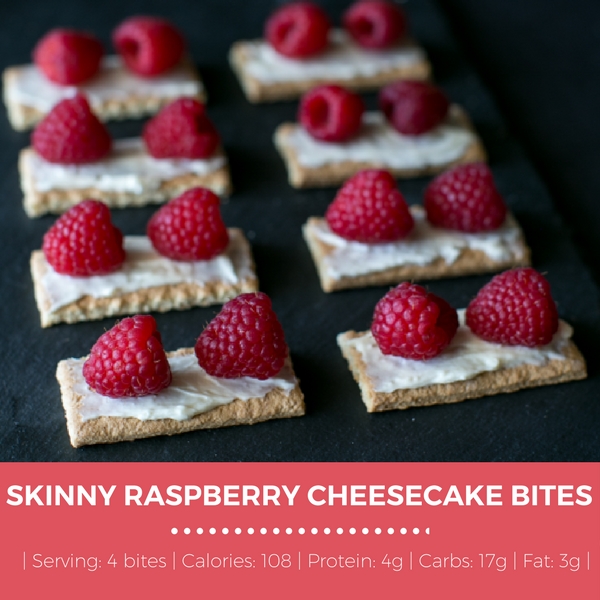 skinny raspberry cheesecake bites