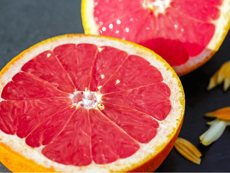 A nice sliced grapefruit