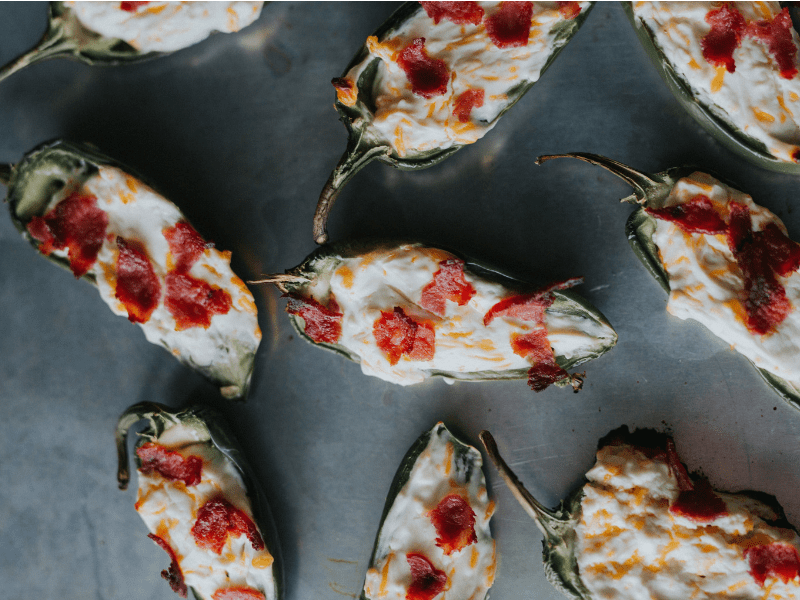 Healthy high-protein jalapeno poppers