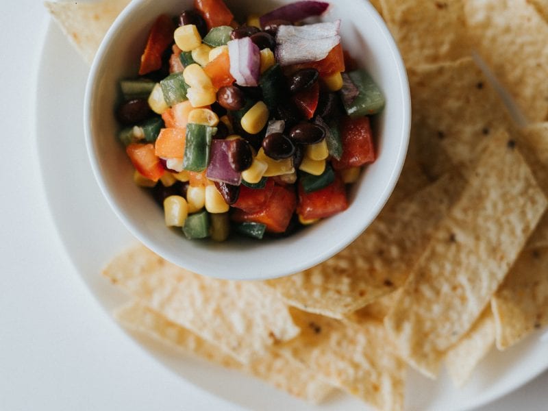 Healthy Super Bowl-worthy black bean salsa