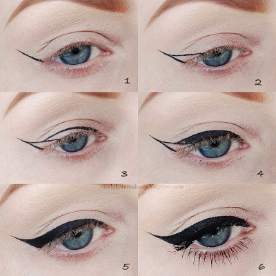 winged eyeliner step by step