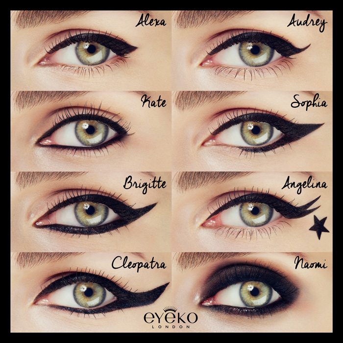 winged eyeliner types