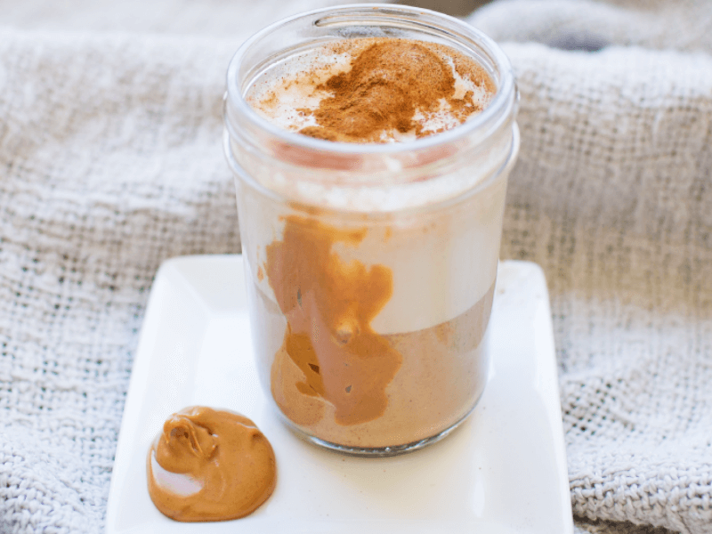 A healthy high-protein peanut butter smoothie