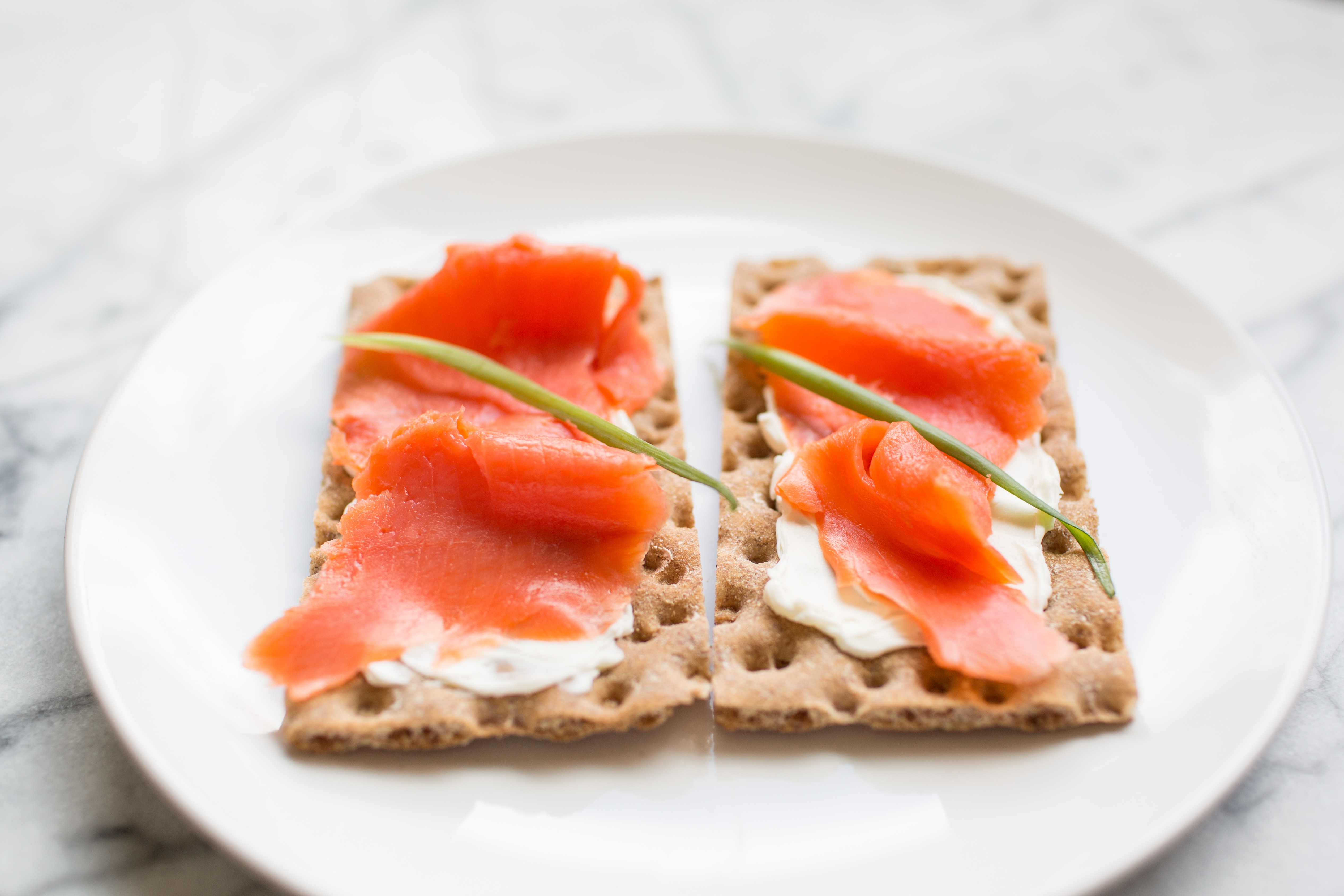 Smoked Salmon on Wasa Crackers
