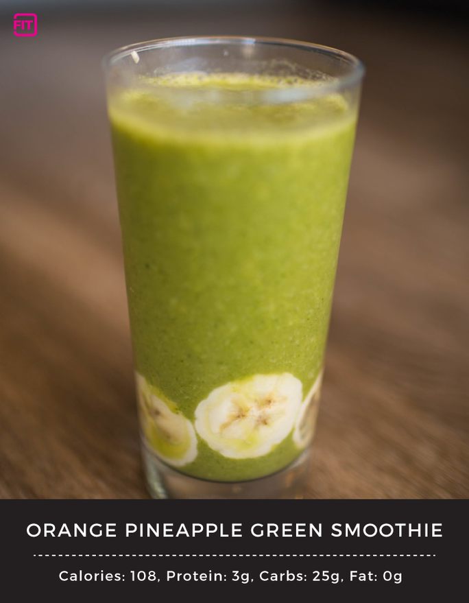 BCAA orange pineapple green smoothie